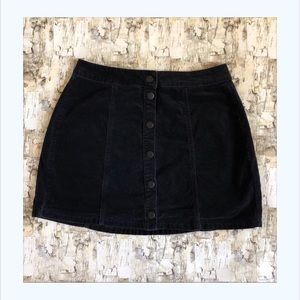 Brandy Melville Black Button down Mini Skirt M